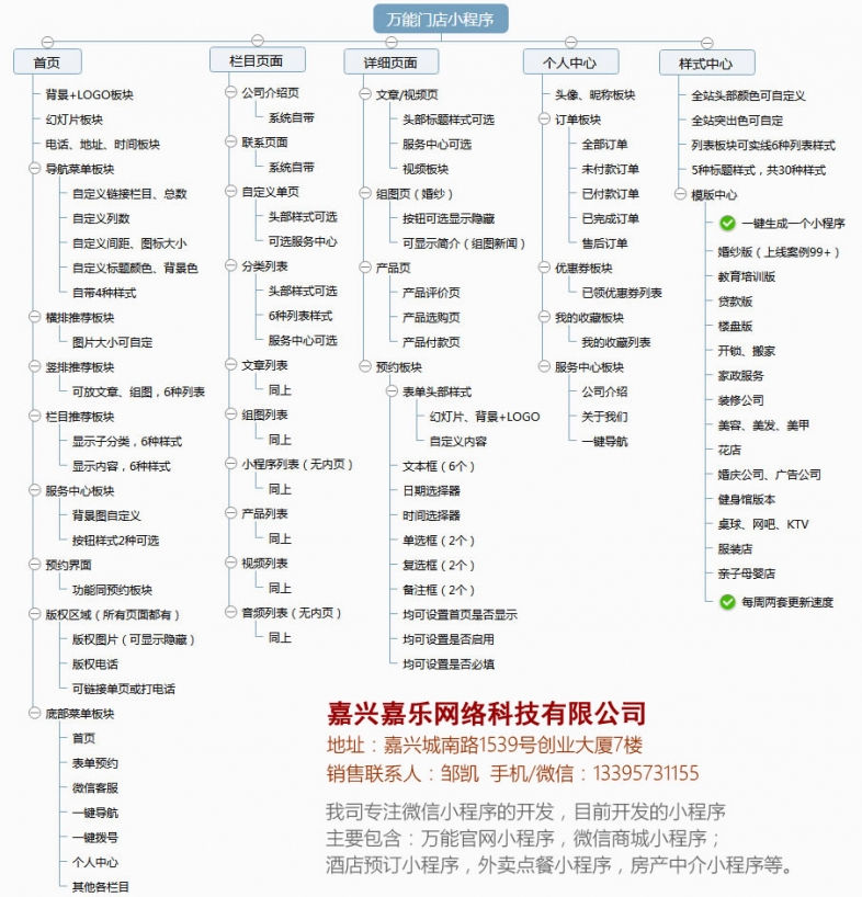 嘉兴嘉乐网络：万能官网小程序开发制作简介及案例展示